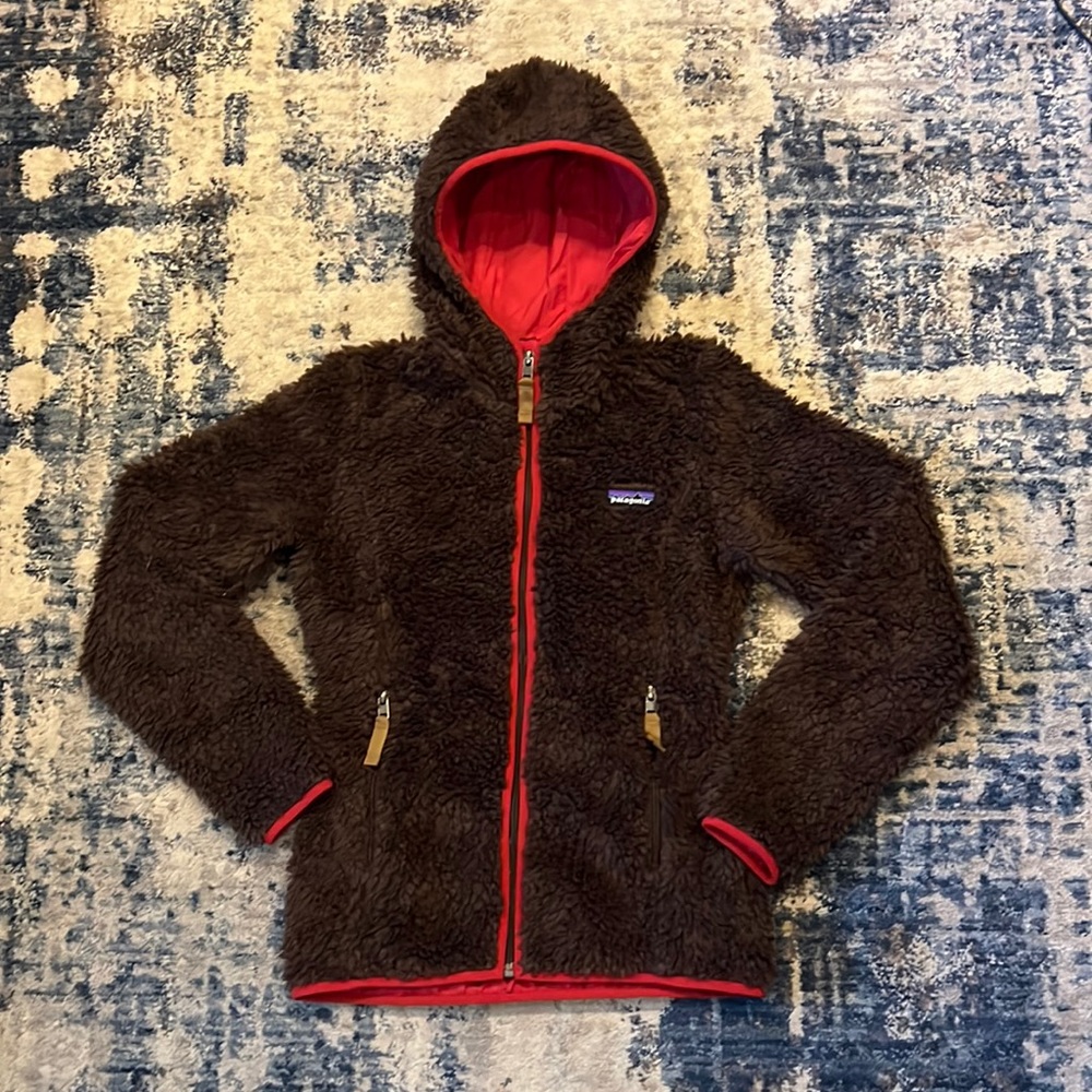 Patagonia Woolly Insulated Jacket Size X Small In Brown And Red.